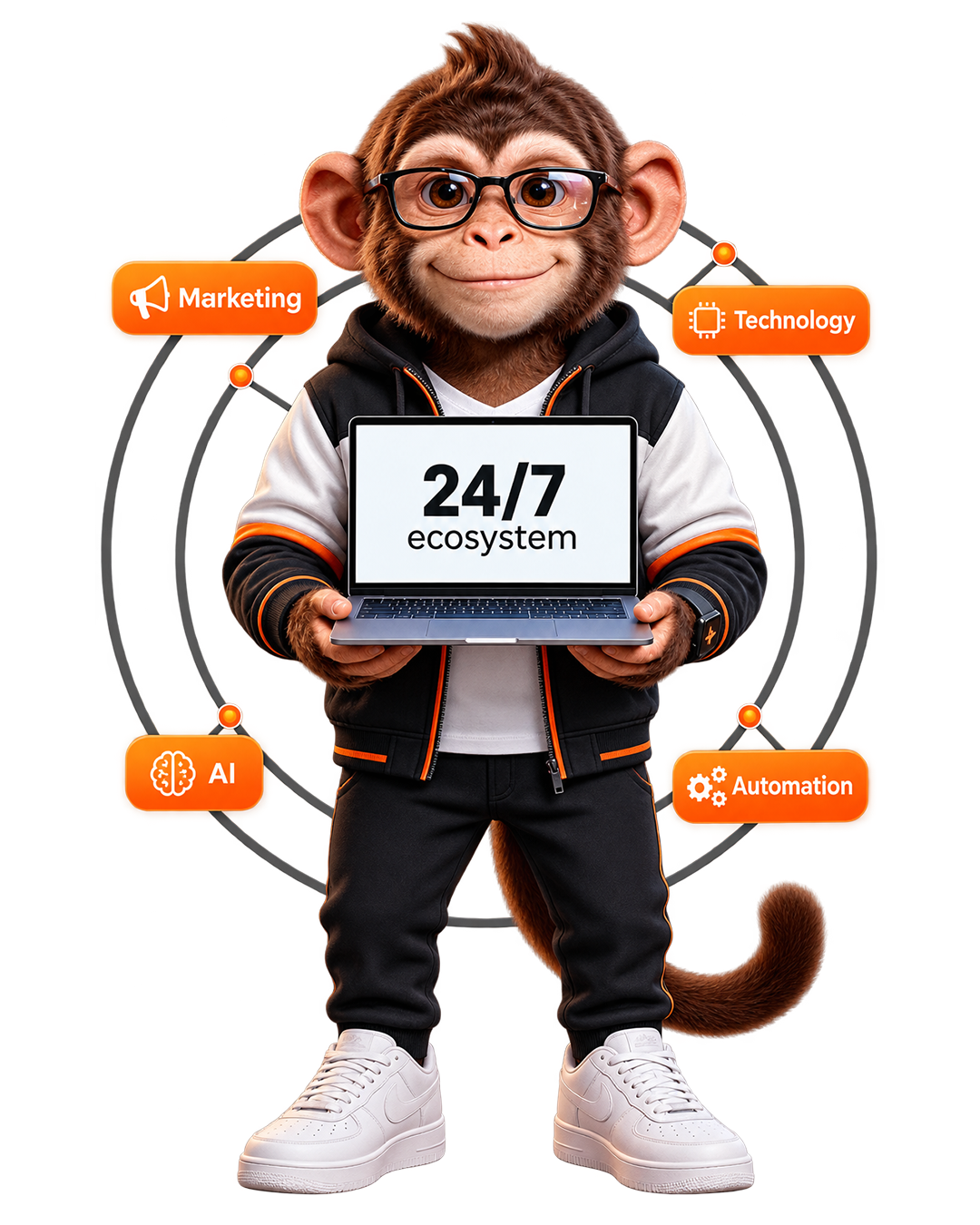 Albert presenting the 24/7 ecosystem in English