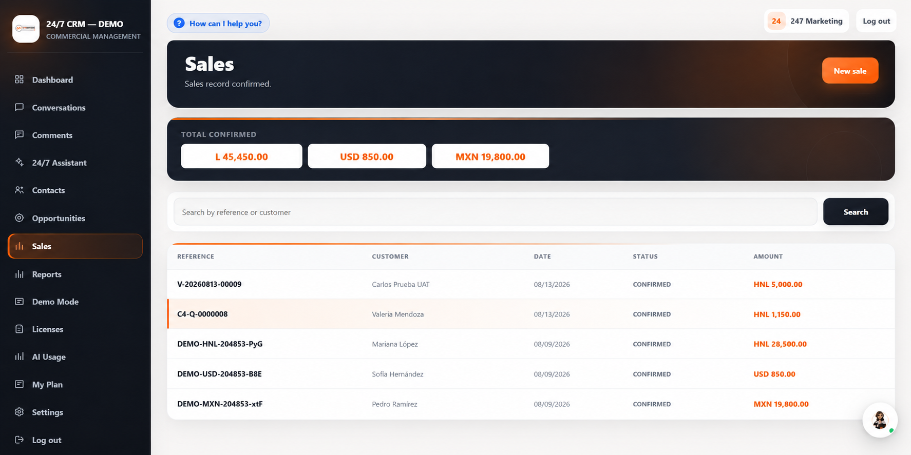 CRM 24/7 tickets and SLA